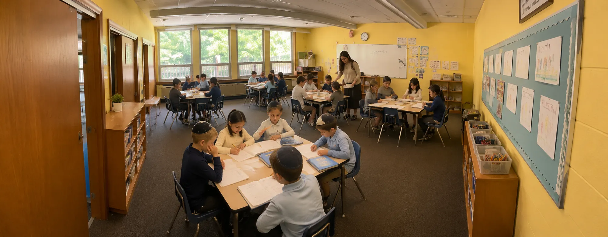 A classroom ready for the school day